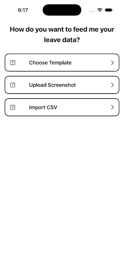 Import method selection
