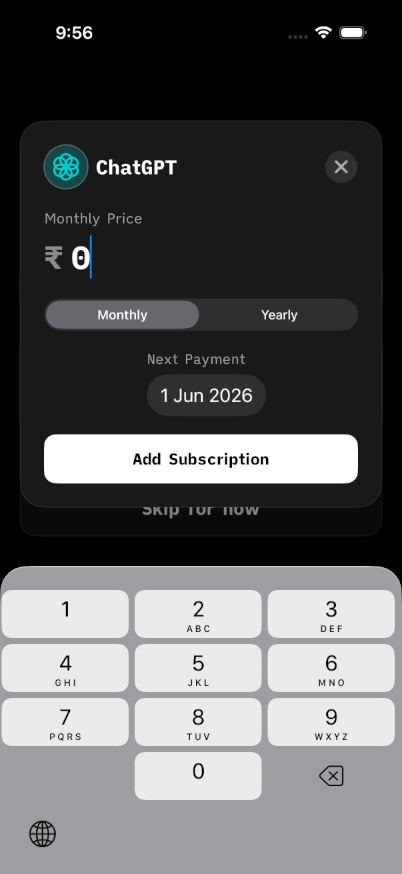 Add Screen